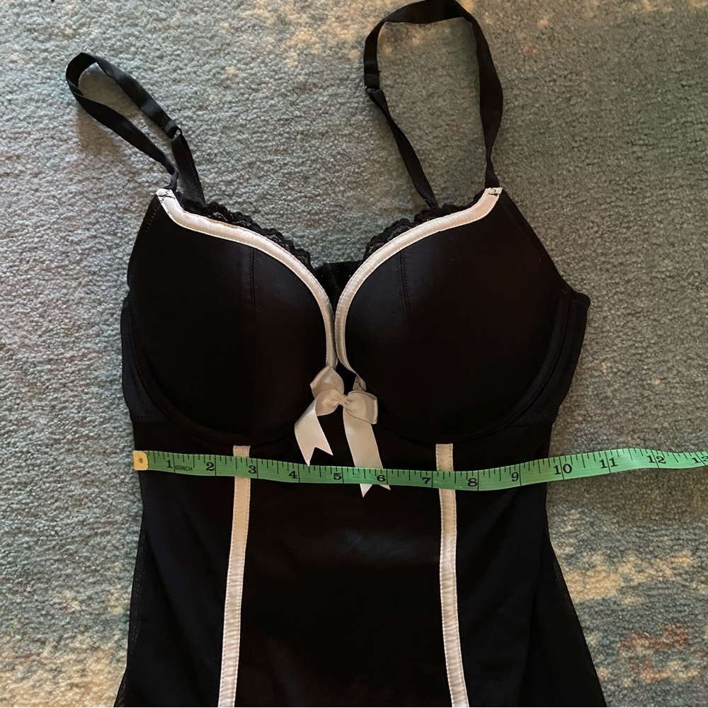 La SENZA Black and White Lace Trim Chemise - Picture 8 of 8